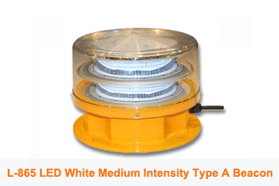 LED White Flashing Medium Intensity Obstruction Light