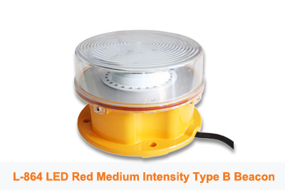LED L864 Red Flashing Obstruction Beacon