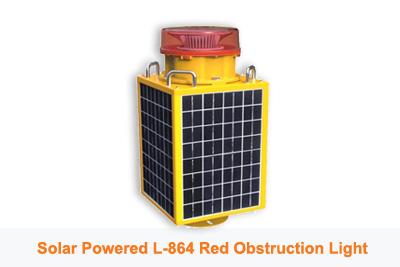 Solar L-864 Red Flashing Obstruction Light