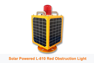 Solar Powered L-810 Red Fixed Obstruction Light