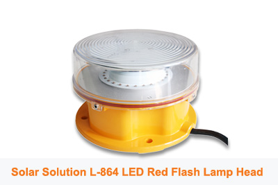 Solar FAA L-864 Red Flashing Obstruction Lamp Head