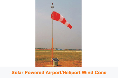 Solar Powered Airport Wind Cone