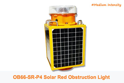 OB66 SR-P4 Solar L864 Red Flashing Obstruction Light