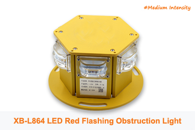 XB-L864 LED Red Flashing Obstruction Light
