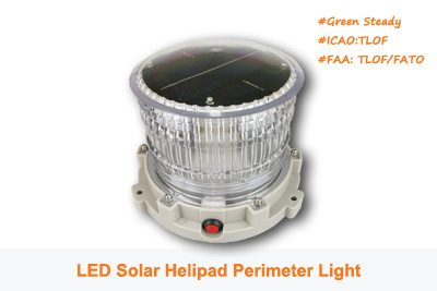 Solar Green Heliport Perimeter Light