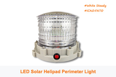 Solar White Heliport Perimeter Light